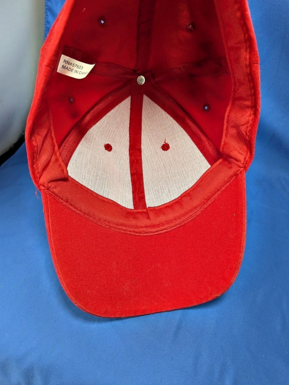 Red Rhinestone Embellished Cap - Picture 8 of 9